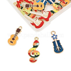 20Pcs 5 Styles Musical Instruments Alloy Enamel Pandants&nbsp;FIND-FP0002-93