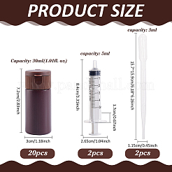 20Pcs Plastic Flip Travel Squeeze Bottles&nbsp;MRMJ-BC0003-57B