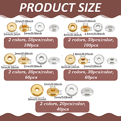 10 Styles Flat Round Brass Spacer Beads&nbsp;KK-PH0013-47