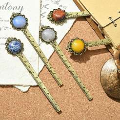Mixed Natural & Synthetic Gemsotne Bookmarks&nbsp;AJEW-JK00282