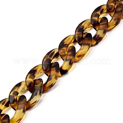 Handmade Transparent Acrylic Curb Chains&nbsp;X-AJEW-JB00740-02