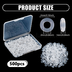 500Pcs Silicone Spacer Beads&nbsp;SIL-UN0001-02A
