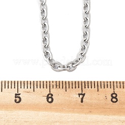 Tarnish Resistant 304 Stainless Steel Cable Chains for Necklace Making&nbsp;X-STAS-P045-03P