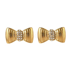 304 Stainless Steel Micro Pave Clear Cubic Zirconia Stud Earrings&nbsp;EJEW-I318-01G-02