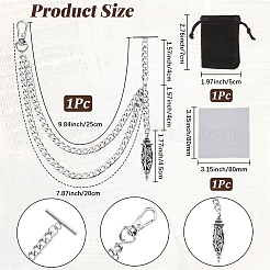 3Pcs 304 Stainless Steel Pendant Decorations&nbsp;HJEW-SC00208