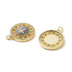 Brass Micro Pave Cubic Zirconia Pendants&nbsp;ZIRC-P110-02G