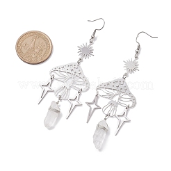 201 Stainless Steel Mushroom Dangle Earring&nbsp;EJEW-JE05759