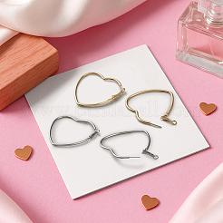 4 Pairs 2 Colors Iron Hoop Earrings&nbsp;EJEW-HY0001-41