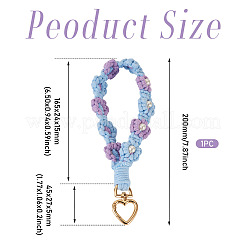 Cotton Braided Flower Pendant Decorations&nbsp;AJEW-TAC0030-032G-11