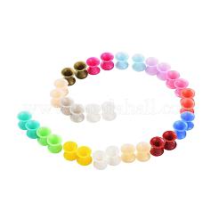 32Pcs 16 Colors Silicone Thin Ear Gauges Flesh Tunnels Plugs&nbsp;FIND-YW0001-16A
