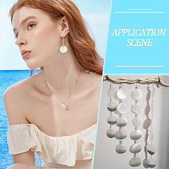 180Pcs Capiz Shell Pendants&nbsp;SHEL-SC0001-89