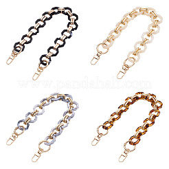 4Pcs 4 Style Acrylic Curb Chain Bag Strap&nbsp;FIND-GN0001-13