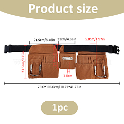 Polyester & Oxford Fabric & Iron Tool Bag Belt&nbsp;ABAG-WH0072-045B