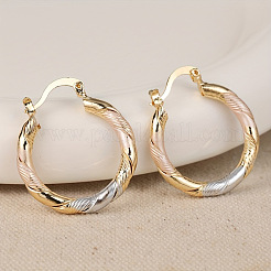 Twist Brass Hoop Earrings&nbsp;FS-WGA1A3A-01