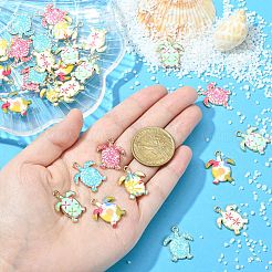 30Pcs 6 Styles Alloy Enamel Pendants&nbsp;ENAM-CJ0004-83