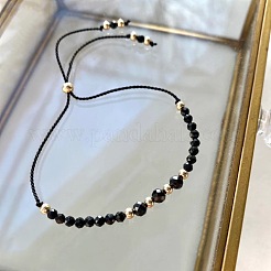 Minimalist Glass & Alloy Beads Slider Bracelets for Women&nbsp;SD4313