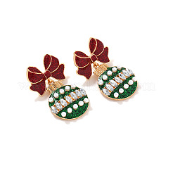 Zinc Alloy & Rhinestone Dangle Stud Earrings&nbsp;FS-WG792C8-01