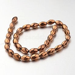 Electroplate Non-magnetic Synthetic Hematite Beads Strands&nbsp;G-F300-12-08
