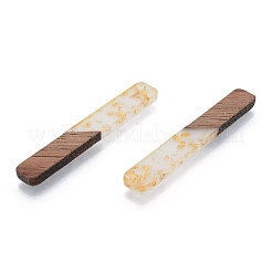 Opaque Resin & Walnut Wood Big Pendants&nbsp;RESI-N025-034-E02