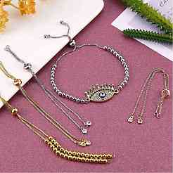 5Pcs 5 Styles Brass Chain Bracelet Making&nbsp;KK-SZ0001-56