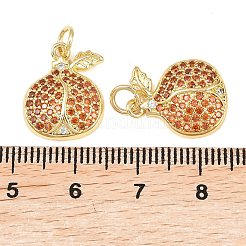 Brass Micro Pave Cubic Zirconia Charms&nbsp;KK-C250-03A