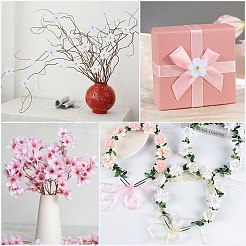 100Pcs Cloth Artificial Flower Head&nbsp;AJEW-GF0013-17C
