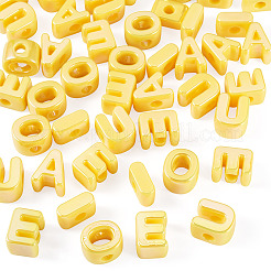 50Pcs 5 Styles UV Plating Opaque Acrylic Beads&nbsp;PACR-TA0001-31B