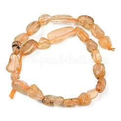 Natural Gold Rutilated Quartz Beads Strands&nbsp;G-C272-01