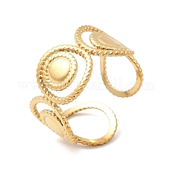 304 Stainless Steel Open Cuff Rings&nbsp;RJEW-K248-17G