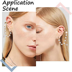 16Pcs 2 Colors 304 Stainless Steel Ear Cuff Findings&nbsp;STAS-BBC0003-23