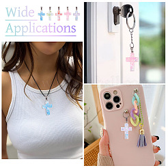 15Pcs Luminous Resin Sequins Pendants&nbsp;RESI-TA0004-20B