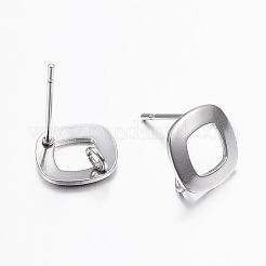 Non-Tarnish 304 Stainless Steel Stud Earring Findings&nbsp;X-STAS-I071-15P
