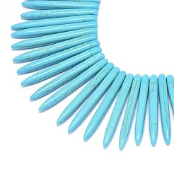 Synthetic Turquoise Graduated Spike Beads Strands&nbsp;G-F604-10E