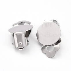 Tarnish Resistant 304 Stainless Steel Clip-on Earring Setting&nbsp;STAS-L244-49P