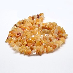 Natural Yellow Aventurine Chip Beads Strands&nbsp;G-L269-36