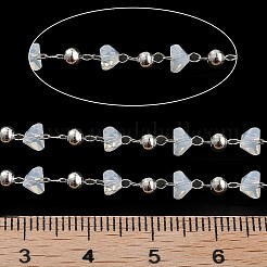 Handmade Brass & Glass Bead Chains&nbsp;CHC-L051-03P-01