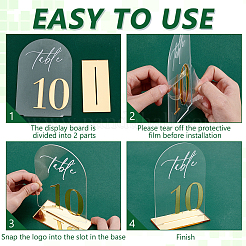 10Pcs Number 1~10 Acrylic Table Place Cards&nbsp;AJEW-WH0596-824