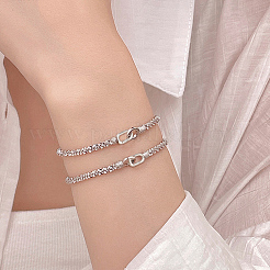 2Pcs 925 Sterling Silver Spring Gate Rings&nbsp;STER-MA0001-01