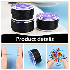 3 Rolls Special Coated Nylon Beading Threads for Seed Beads&nbsp;OCOR-PA0001-02B