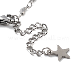 Tarnish Resistant 201 Stainless Steel Link Bracelet Settings Fit for Cabochons&nbsp;MAK-K023-01C-P