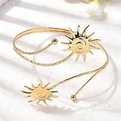 304 Stainless Steel Arm Cuff Bangles for Women&nbsp;BJEW-B152-01G-A