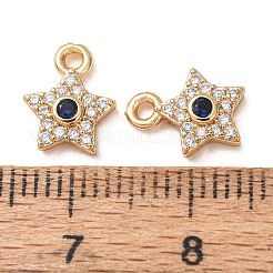 Brass Micro Pave Cubic Zirconia Charms&nbsp;CU-K002-01A-02