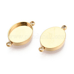 304 Stainless Steel Connector Cabochon Settings&nbsp;STAS-N115-35G