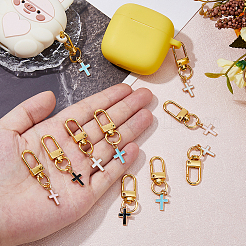 10Pcs 4 Colors Alloy Enamel Pendant Decoration&nbsp;HJEW-DC00024