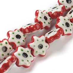 Handmade Porcelain Flower Beads&nbsp;PORC-J008-07