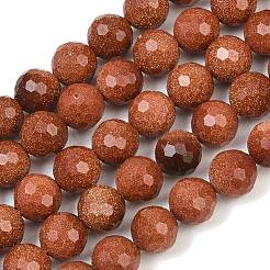 Synthetic Goldstone Beads Strands&nbsp;GG-CBA199E-F01-8mm