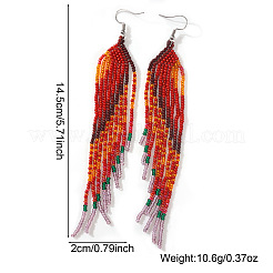 Bohemian Handmade Glass Seed Beads Dangle Earrings&nbsp;OM7012