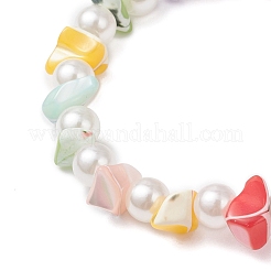 Natural Trochid Shell Stretch Bracelets&nbsp;BJEW-JB12615