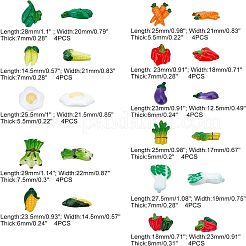 44Pcs 11 Style Opaque Resin Cabochons&nbsp;CRES-FH0001-07
