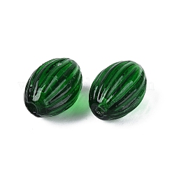 Handmade Ribbed Lampwork Beads&nbsp;LAMP-N042-01F